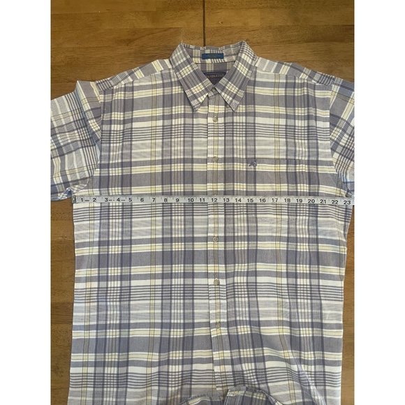 Pendleton Men's Size L Plaid Shirt Gray Yellow Flannel - Picture 4 of 5